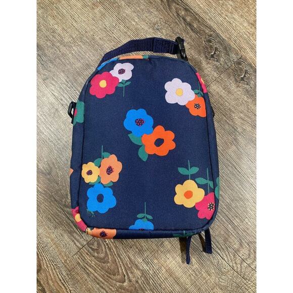 Hanna Andersson Insulated Lunch Bag Strap Flowers Nature - Picture 3 of 13